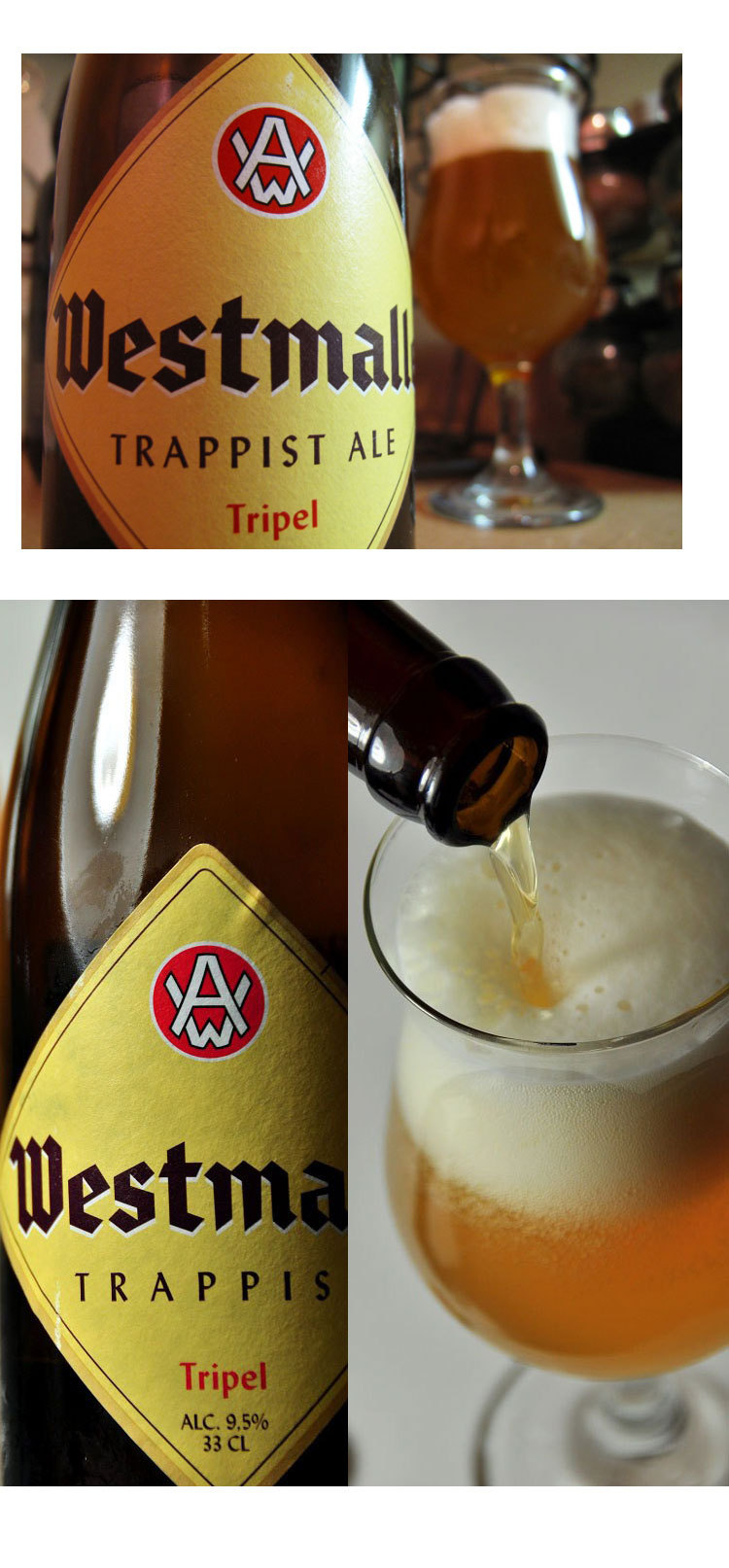 比利时进口西麦尔三料啤酒 修道院啤酒 westmalle 330ml/瓶