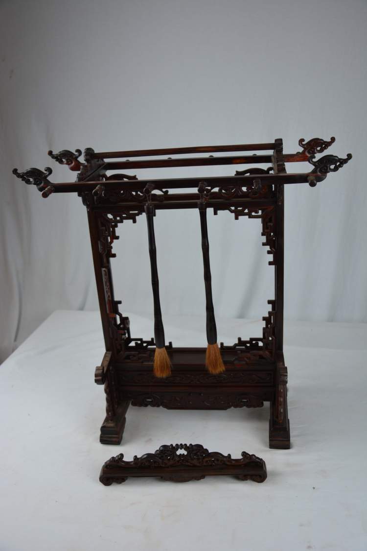 酸枝楠木笔架厂家直销文房四宝办公用品福建仙游工艺礼品