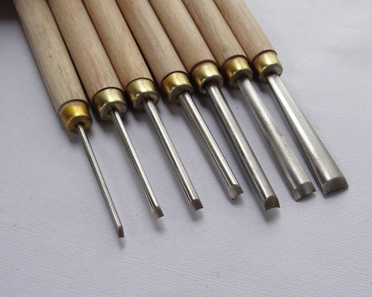 木雕工具 东阳雕刻刀 白钢修光中圆刀 线条刀木工刀