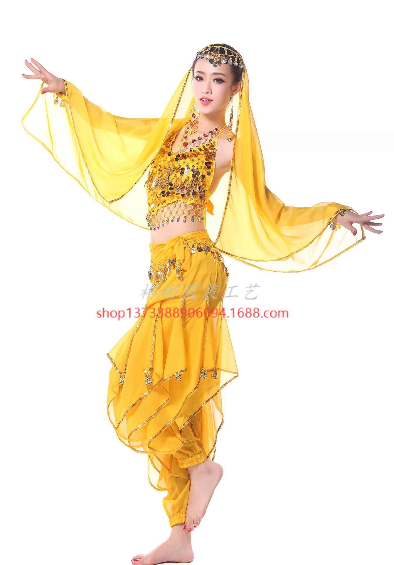 肚皮舞套装 新款印度舞服装演出服 3件套舞蹈表演服练习服特价