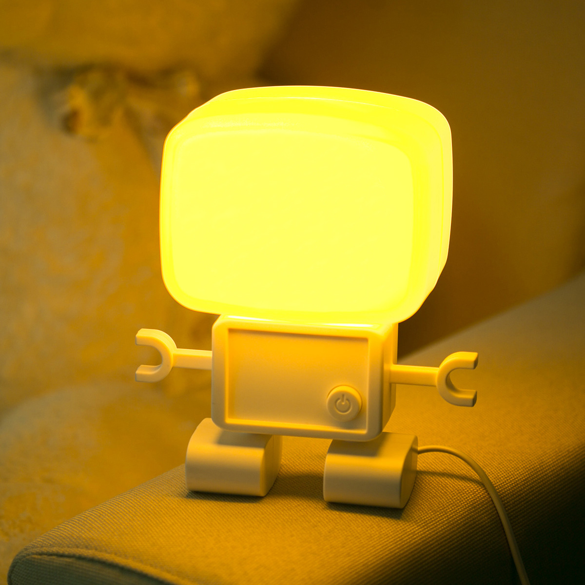 机器人台灯新奇特灯 节能卧室智能灯插电机器人台灯 led护眼台灯