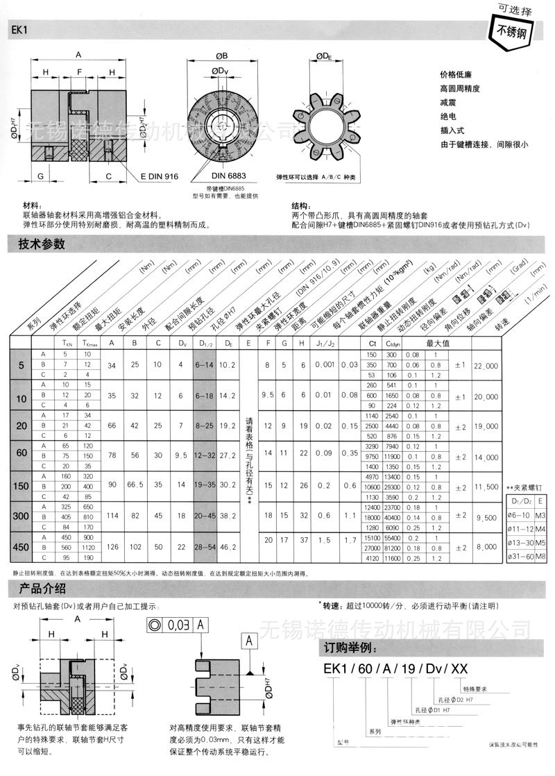 德国r w-ek1型带键槽连接联轴器ek1-20 ek1-60 ek1-150 订货30天