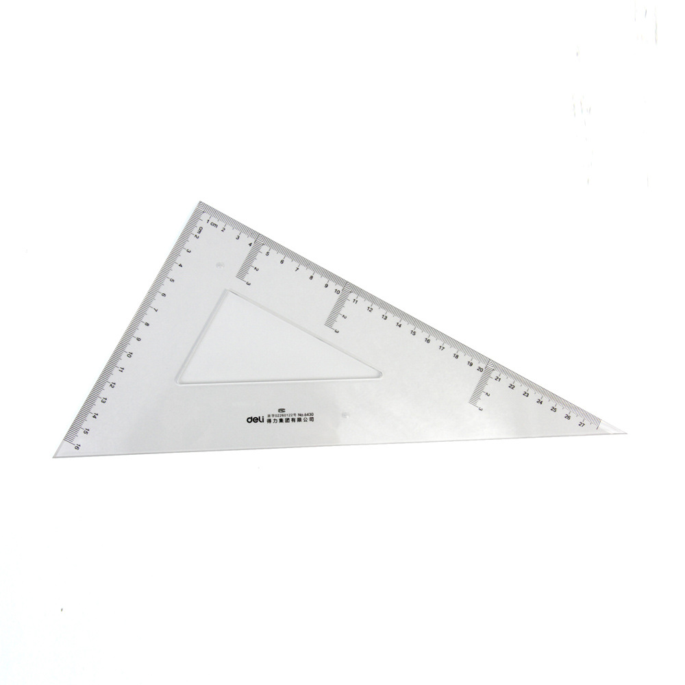 得力6430三角尺 30cm套装三角板 带量角器 得力三角尺