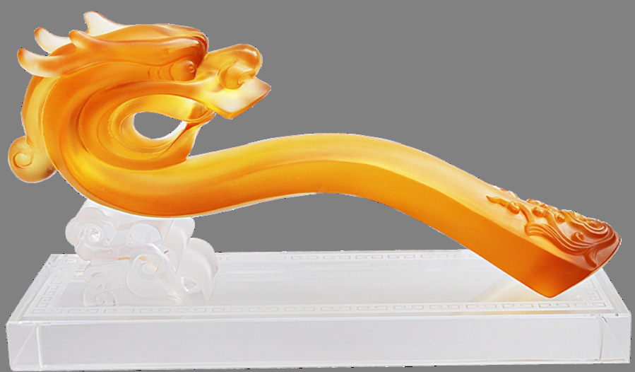 供应古法琉璃如意产品摆件富贵如意九龙如意龙如意家居礼品