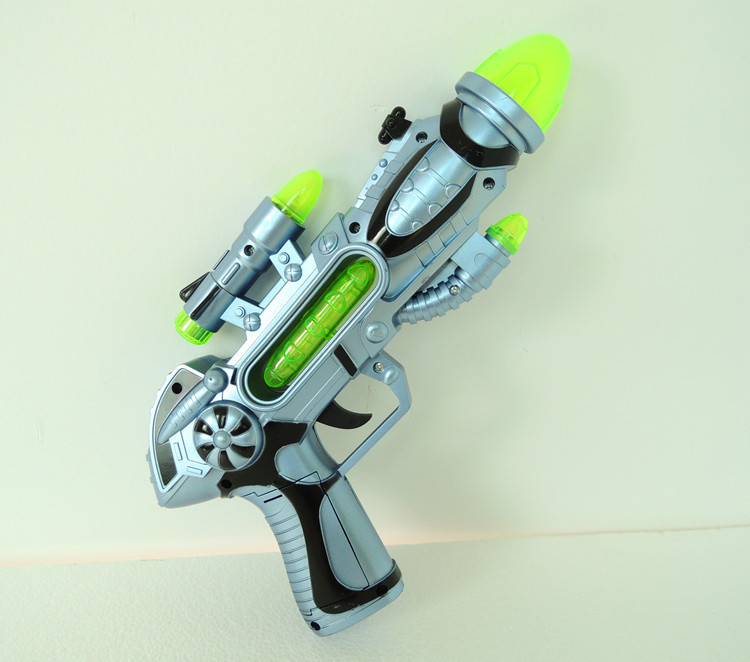 益儿乐玩具批发红外线电动带语音灯光太空枪