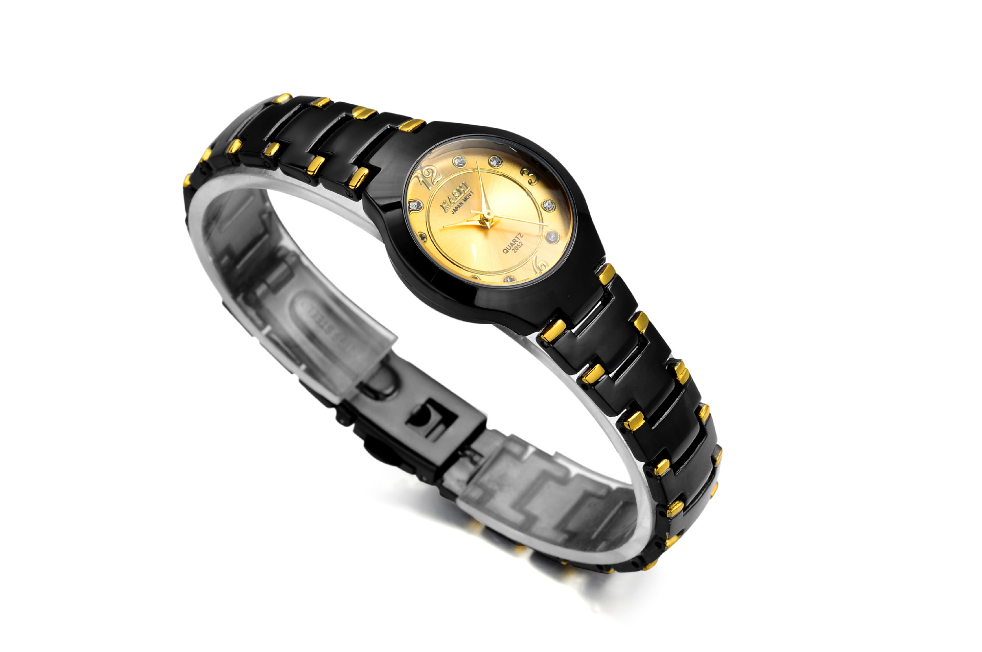 bosck香港铂仕手表 女士钨钢超薄爆款防水 礼品手表 朗迈表2052