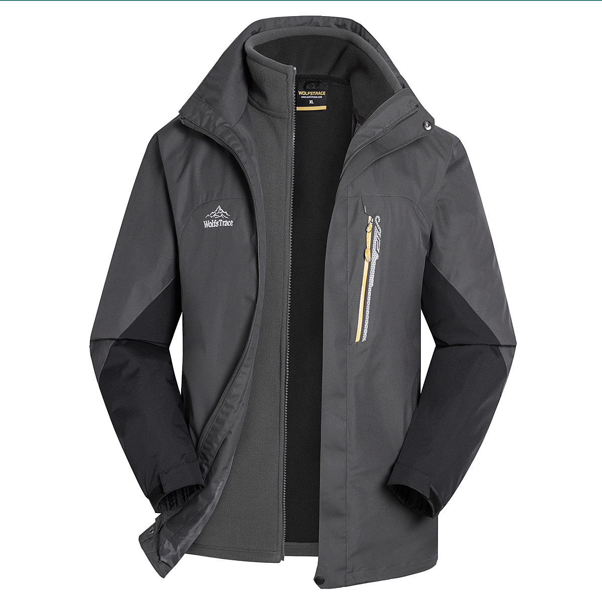 冲锋衣厂家直销 品质时尚休闲男士户外冲锋衣 连帽保暖男冲锋衣