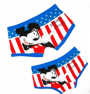外贸批发 韩版卡通可爱 米老鼠四角内裤 纯棉内裤男士 热卖