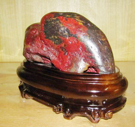 桂林鸡血玉摆件 收藏佳品】广西桂林中国红桂林鸡血玉神龟长寿吉祥