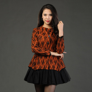 zuolla卓拉秋冬款女装 欧美波点中长裙蕾丝连衣裙 专柜正品保证