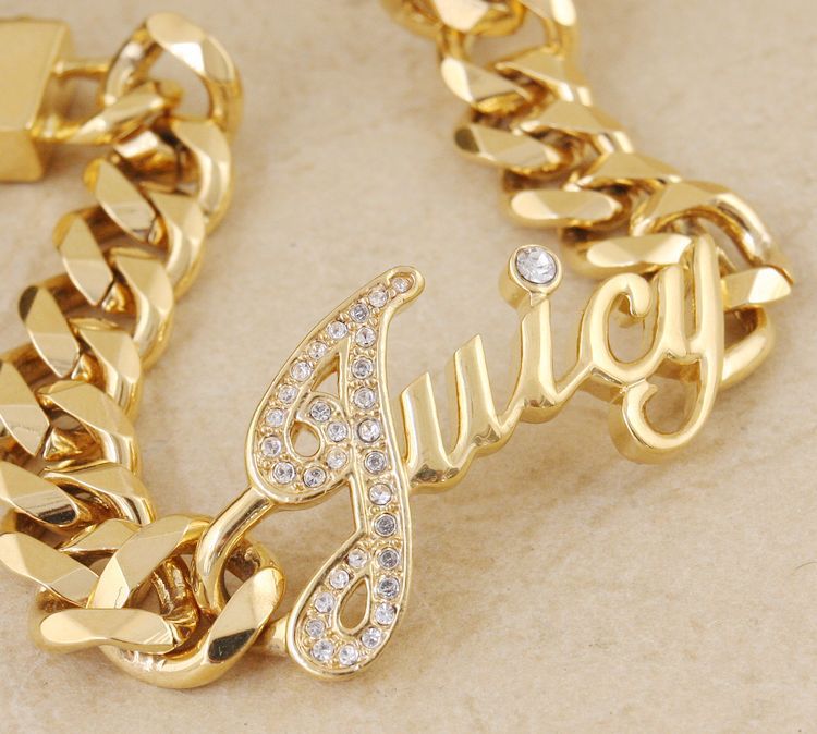 青岛货源 欧美 首饰quissential-j 经典链条logo手链(两款)