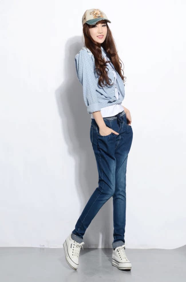 2014爆款女式哈伦牛仔长裤 橡筋弹力裤 哈伦裤女 小脚裤铅笔裤图片_5