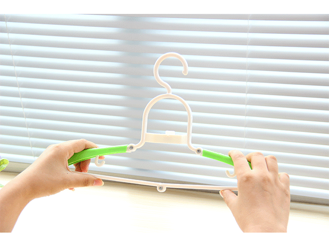 多功能塑料防滑折叠可伸缩调节衣架 旅行衣挂衣撑 儿童衣服架批发