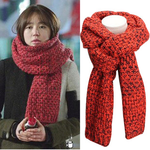 新款想你韩国尹恩惠朴有天同款超长情侣针织毛线围巾 纯棉围脖