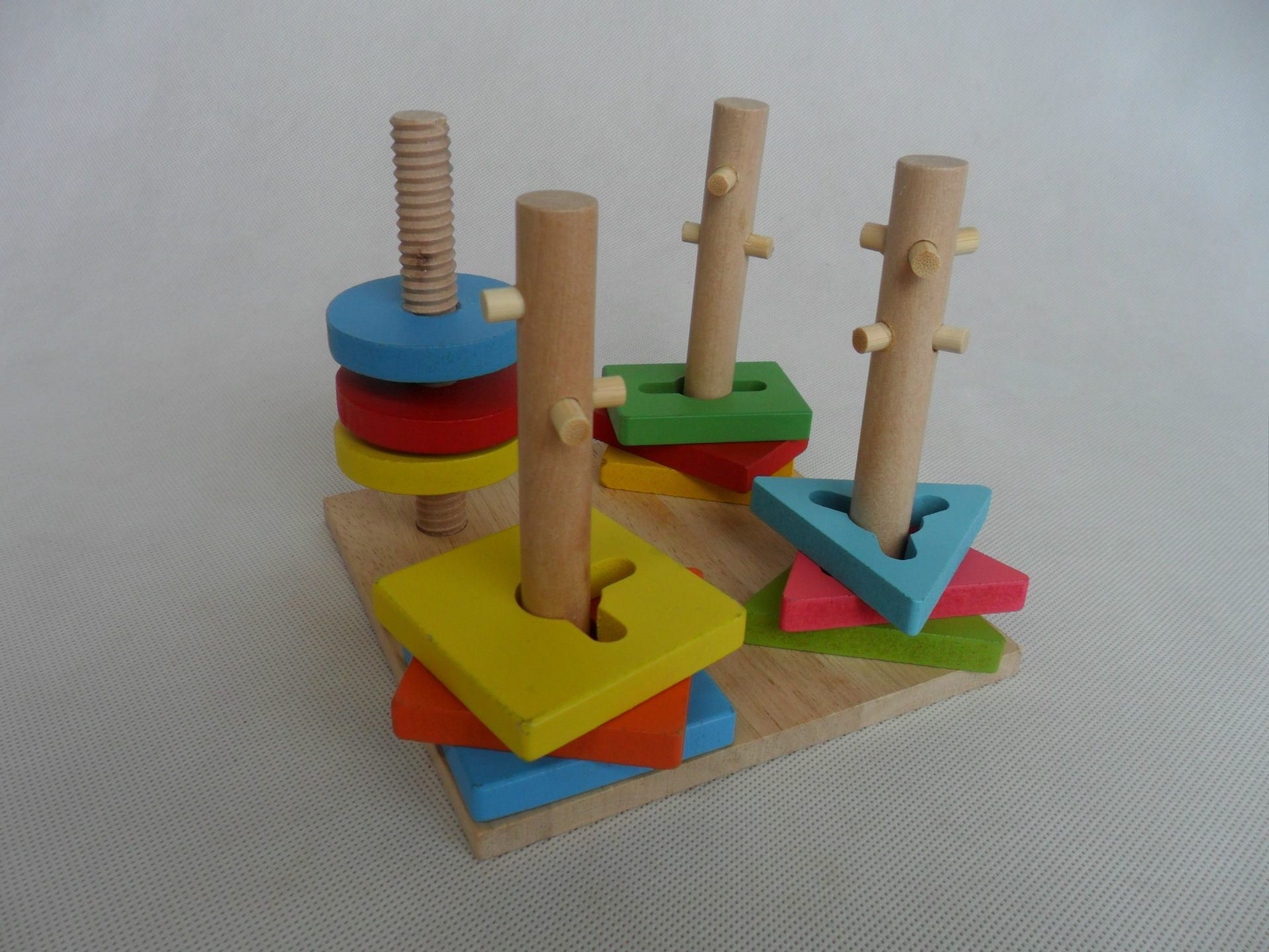 供应批发木制玩具 几何形状四柱 儿童益智玩具 实木积木 - 供应批发木