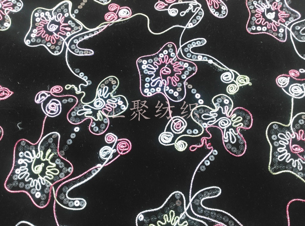 绳绣 珠片绣 电脑绣花 三合一绣花 特种绣花