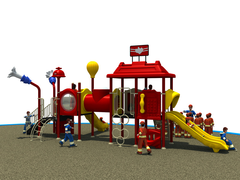 浙江华东游乐hd13014a消防局系列组合滑梯大型室外游乐设备