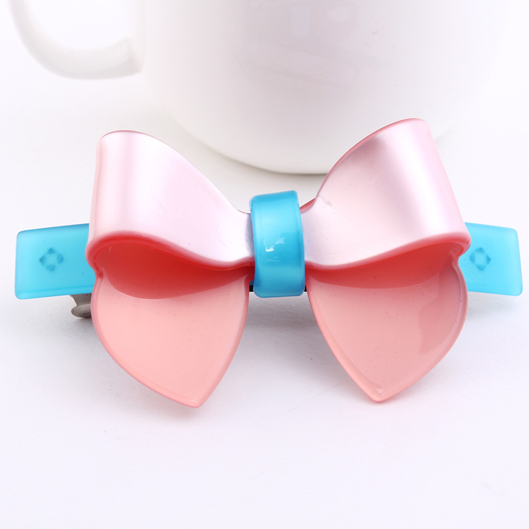 【伙拼】韩国高档发饰头饰亚克力蝴蝶弹簧夹韩版盘发卡子头花饰品