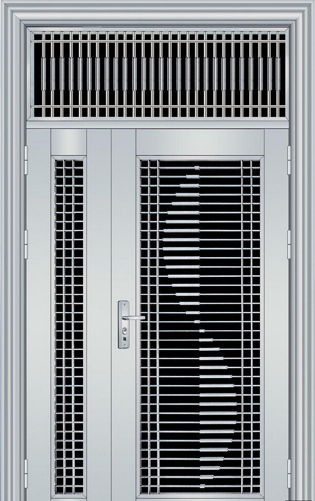 金属不锈钢防盗门 专业定做防盗门 庭院大门 优质门厂家