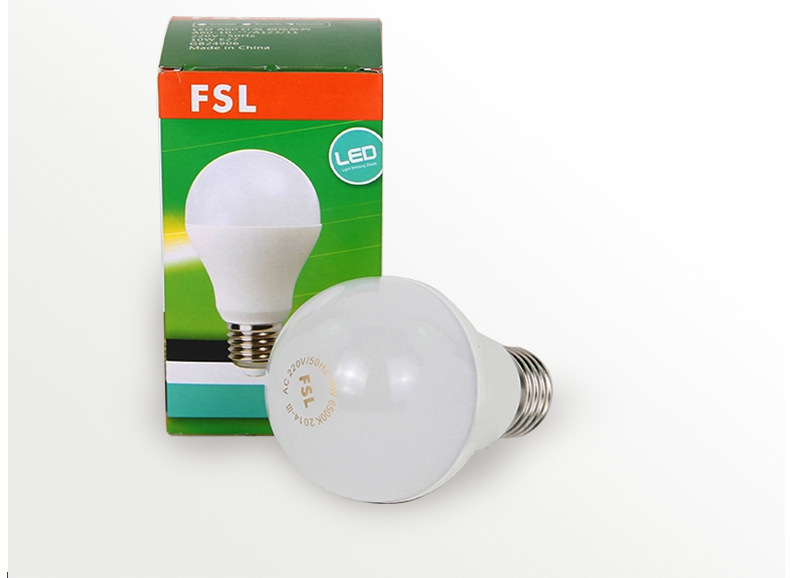 fsl 佛山照明 led日光灯泡球泡e27螺口 水晶系列 室内节能灯5w7w