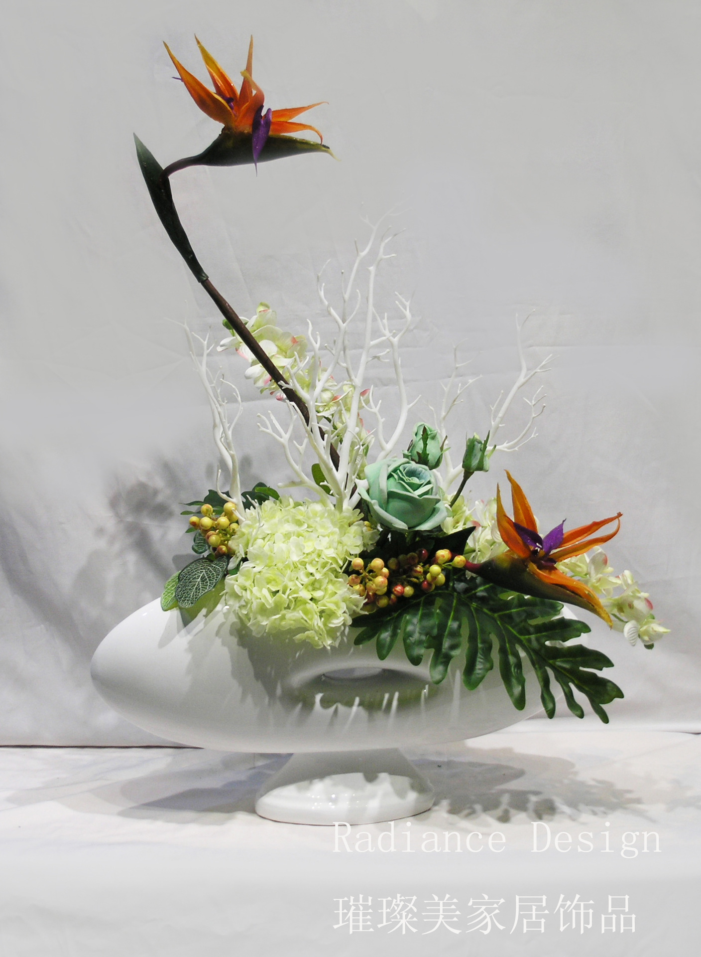 新古典插花,田园插花,婚庆插花,酒店大堂插花图片_3