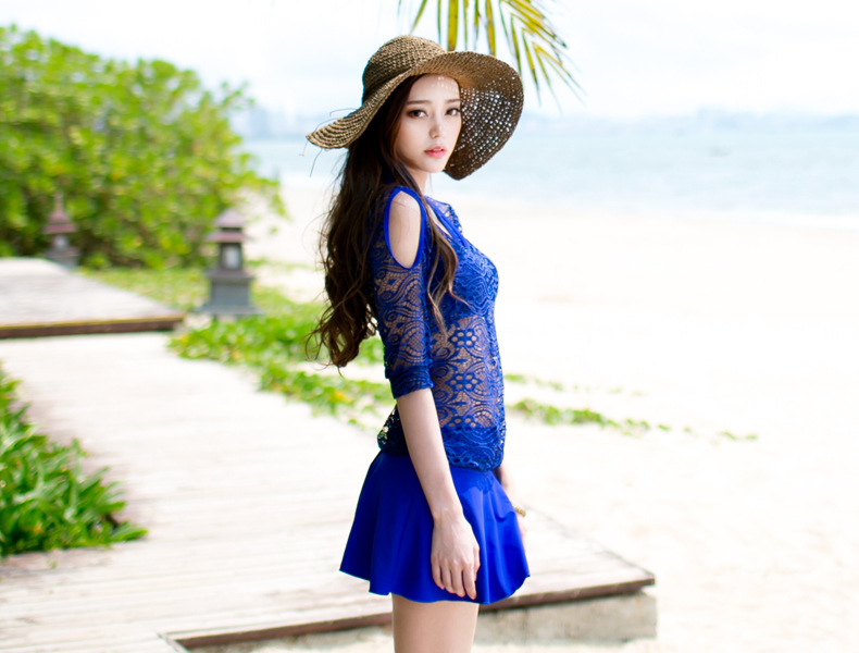 奢奇高腰比基尼 泳衣女聚拢小胸钢托游泳衣bikini显瘦遮肚44000