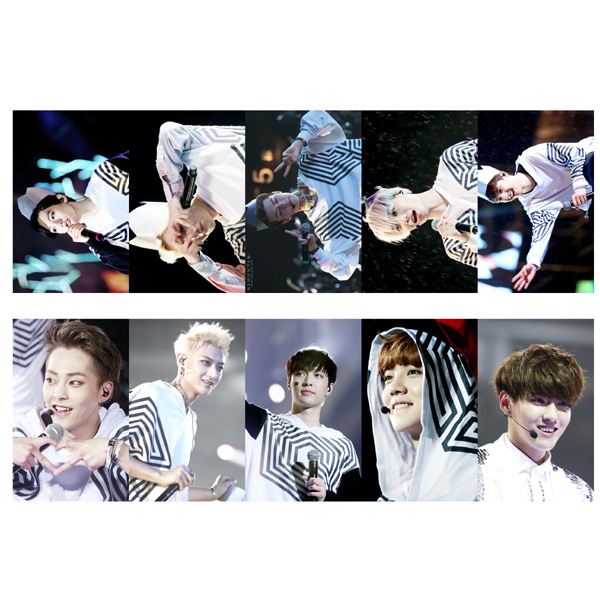exo 周边 exo集体30款水晶卡贴 一巡演唱会图 中毒 一套12张