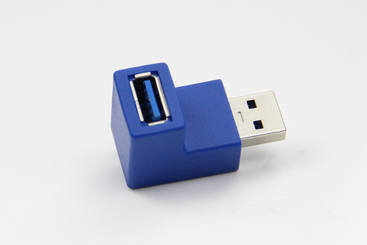 款 高品质usb3.0 90°转角 公对母 转接头 厂家直销 6006