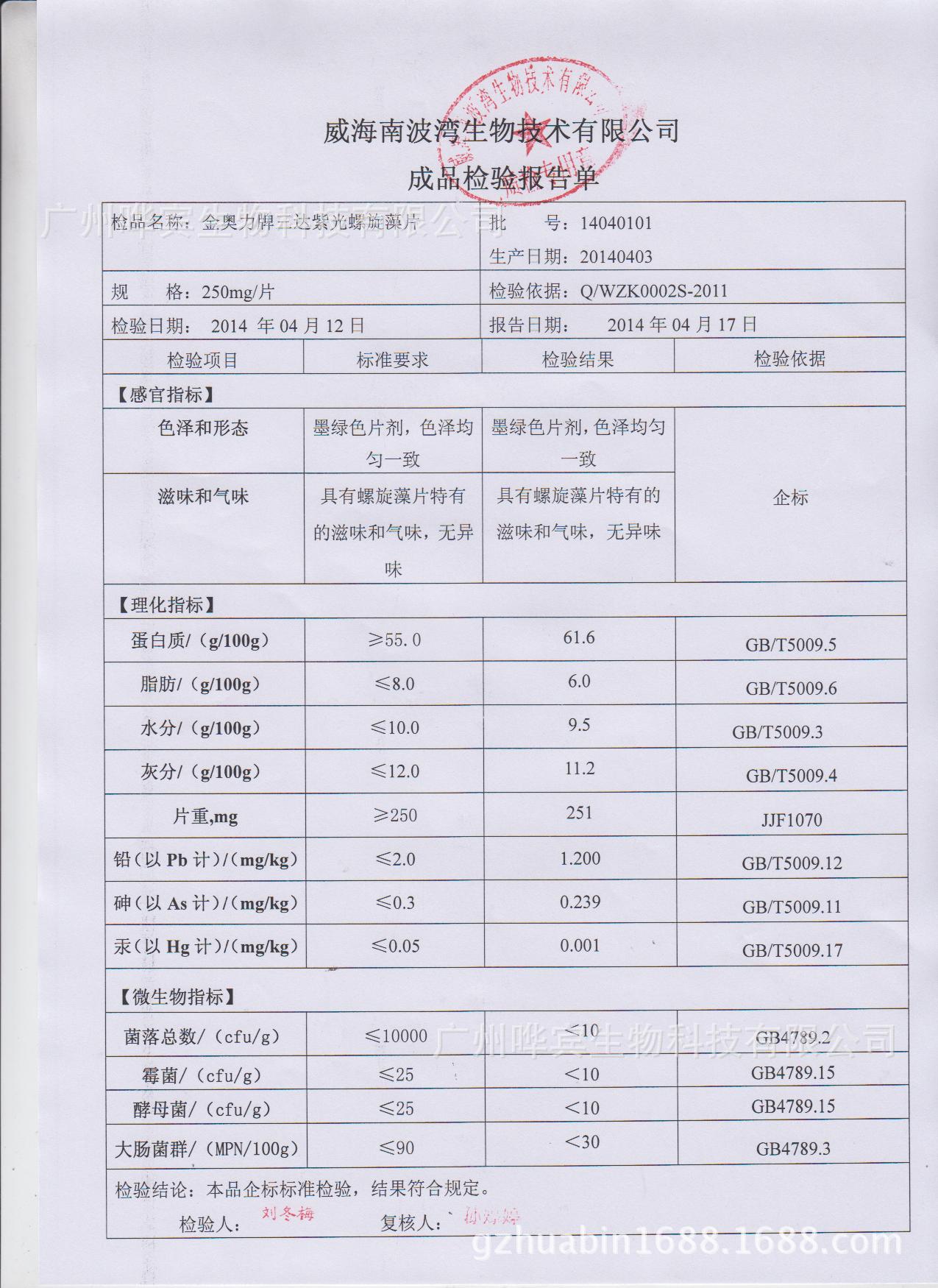 为懂得保健的亲们提供质优价廉的产品,本公司每批产品都配有检测报告