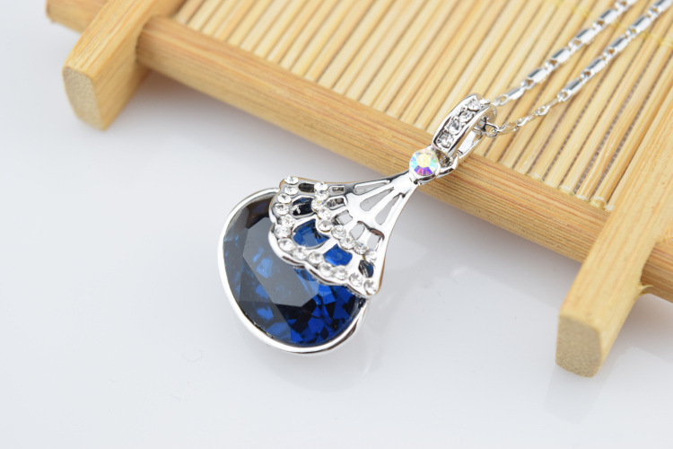 七叶草饰品 欧美时尚长款衣饰毛衣链 正品奥地利水晶锁骨项链代理