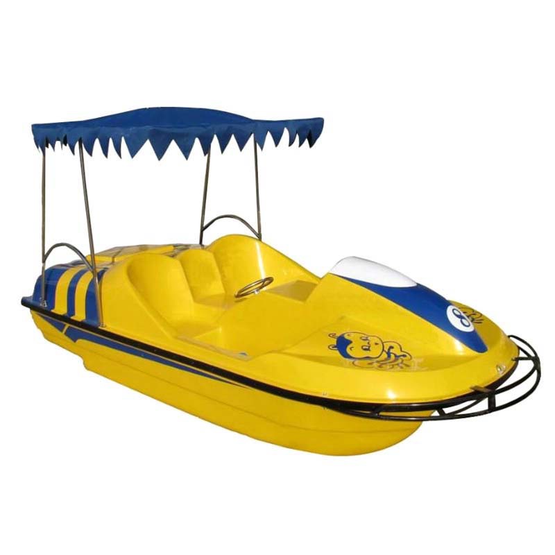 厂家批发2人小蜜蜂玻璃钢脚踏船 儿童公园游乐船水上游乐设备