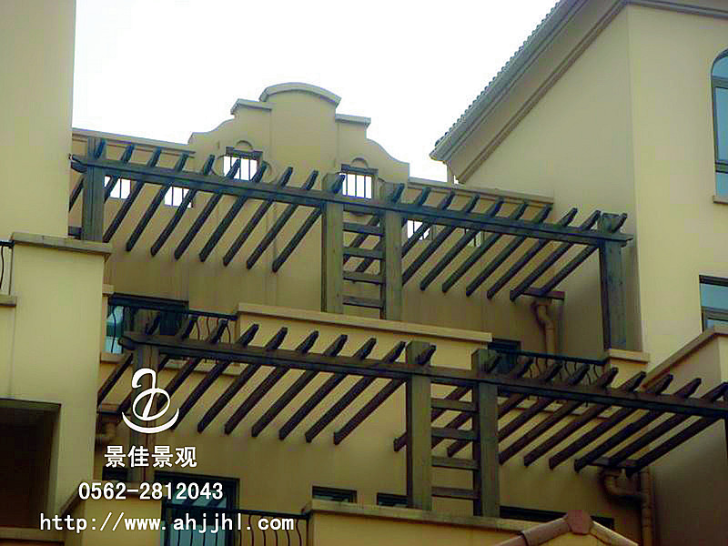 防腐木(木塑)屋顶构架