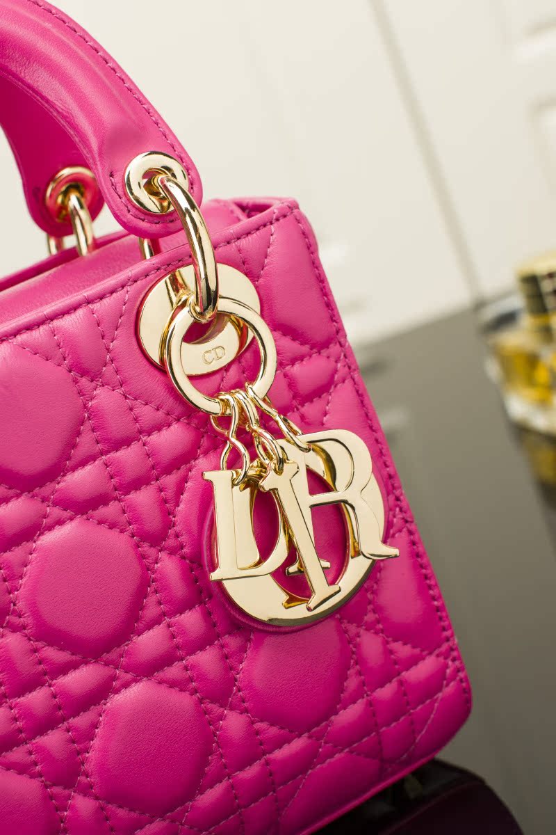 2014新款大牌 d家糖果色原版戴妃女包 迷你三格冰粉羊皮金扣