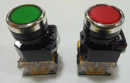 江阴长江 自复位 点动按钮开关la38-11/203 开孔22mm