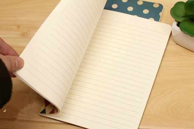 联华复古星星条纹波点b5/40页车线本 缝线笔记本 软抄 文艺时代