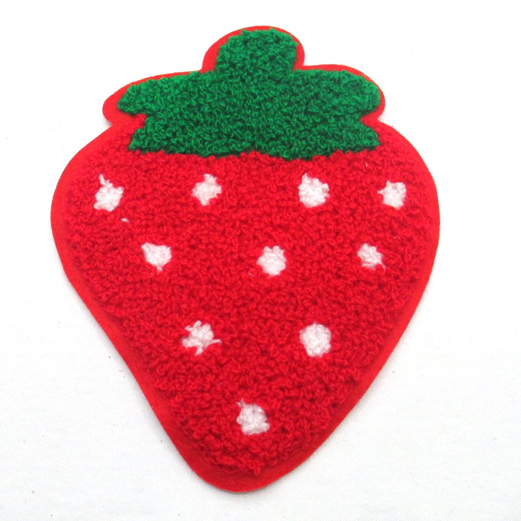 草莓毛巾绣布贴 创意红色草莓补丁贴 毛巾贴批发定做