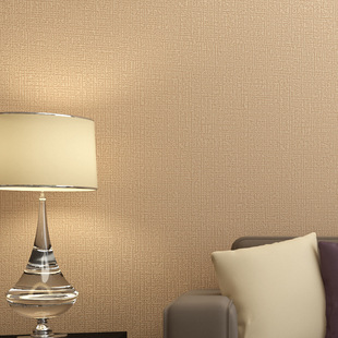 无纺布素色壁纸 浅米黄色现代简约纯色墙纸卧室客厅背景墙墙纸