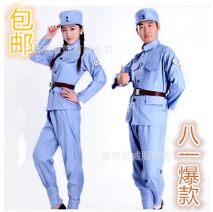 新款八路軍軍裝成人演出服紅軍抗戰服裝紅衛兵服飾表演衣服男女款