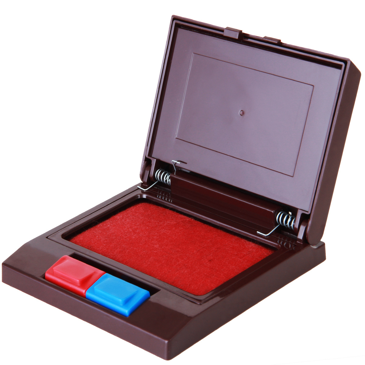 得力快干印台 得力9850长方形半自动印台 双色印台【办公用品】