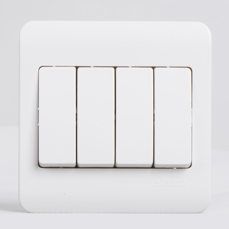 正品simon西蒙开关插座 c3系列 四开单控开关 墙壁开关 假一罚万
