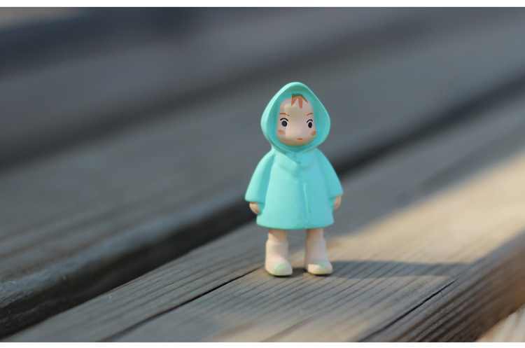 宫崎骏龙猫系列雨衣小梅公仔 苔藓多肉微景观生态瓶diy 树脂摆件