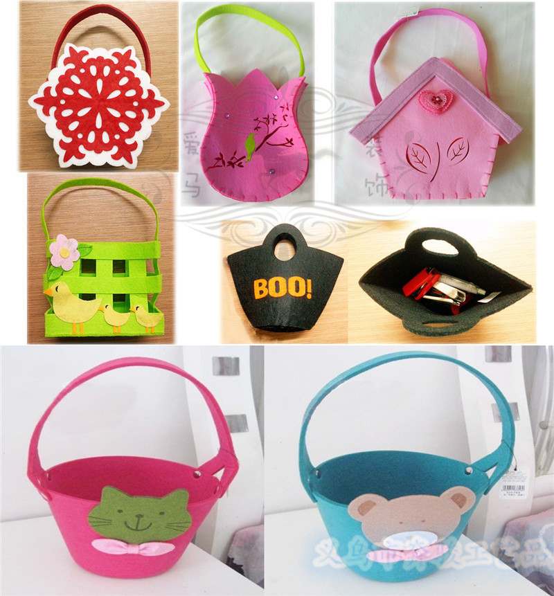 供应复活节花篮,毛毡篮子,花篮,无纺布篮子,无纺布花盆