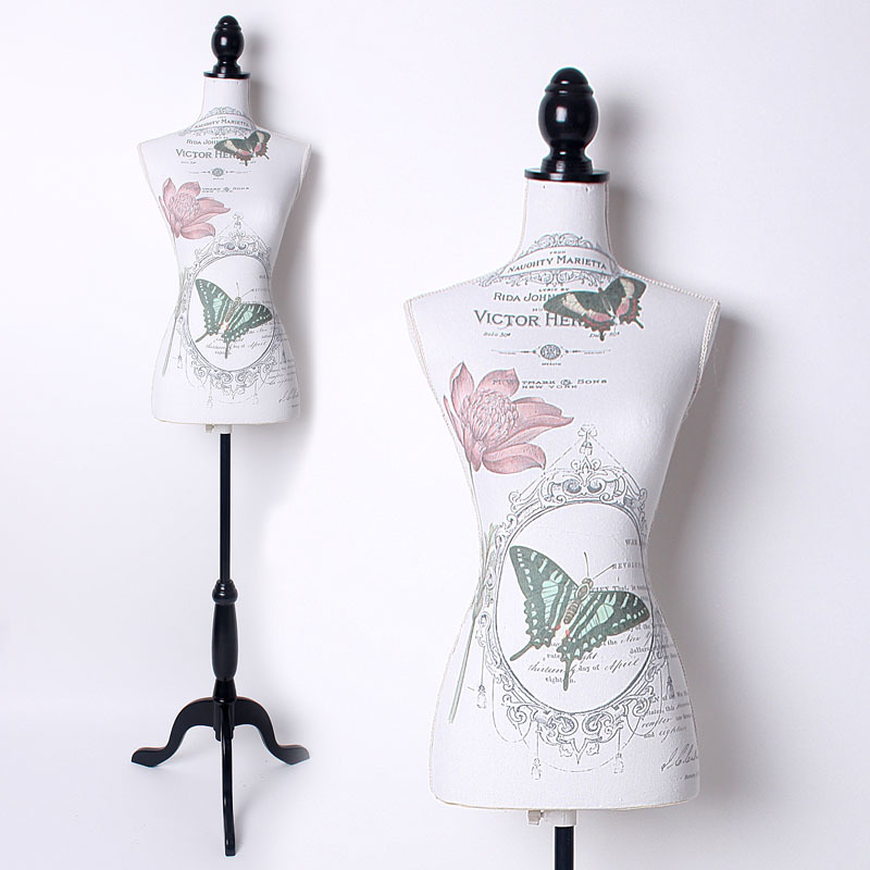 布艺棉麻人型台人体模特架 宫廷复古风 服装店 zakka展示多功能