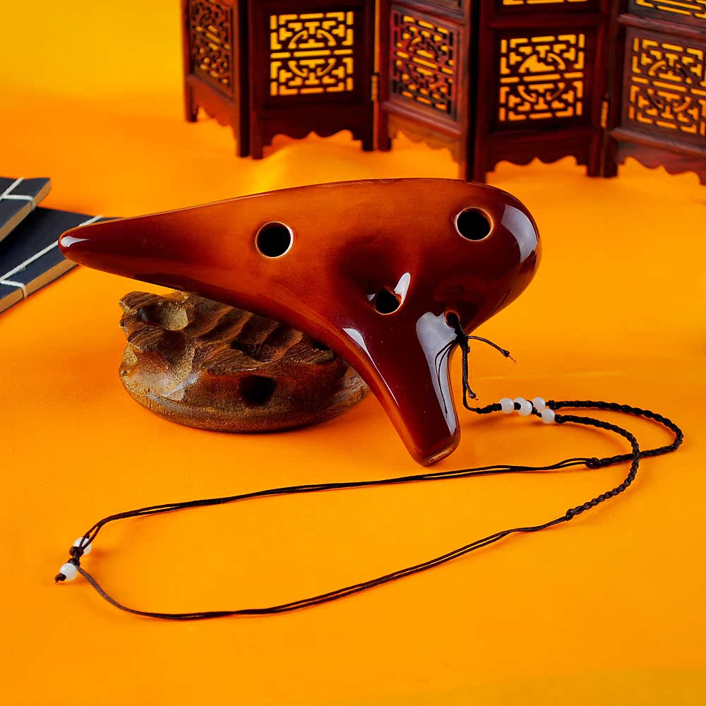 名族乐器 十二孔陶笛 陶笛12孔 陶笛中音ac调 景德镇陶瓷 工艺品