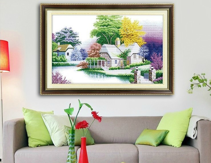 梦里水乡钻石画 diy钻石画 3d立体画 钻石画批发