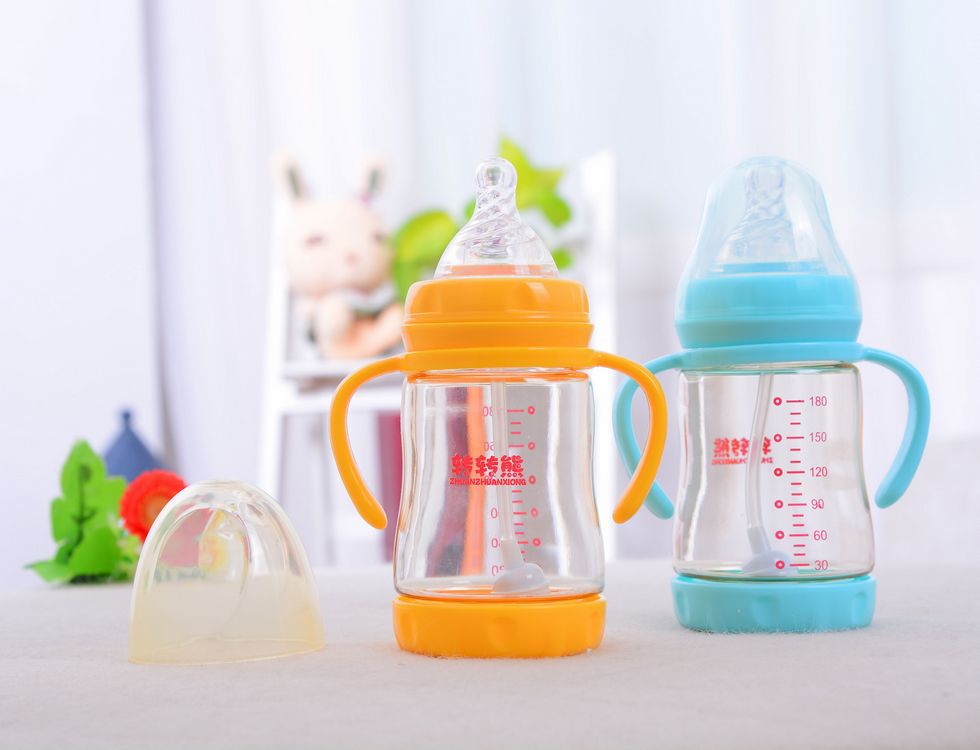 转转熊 循环防胀气ppsu奶瓶,带手柄吸管宽口径180毫升奶瓶