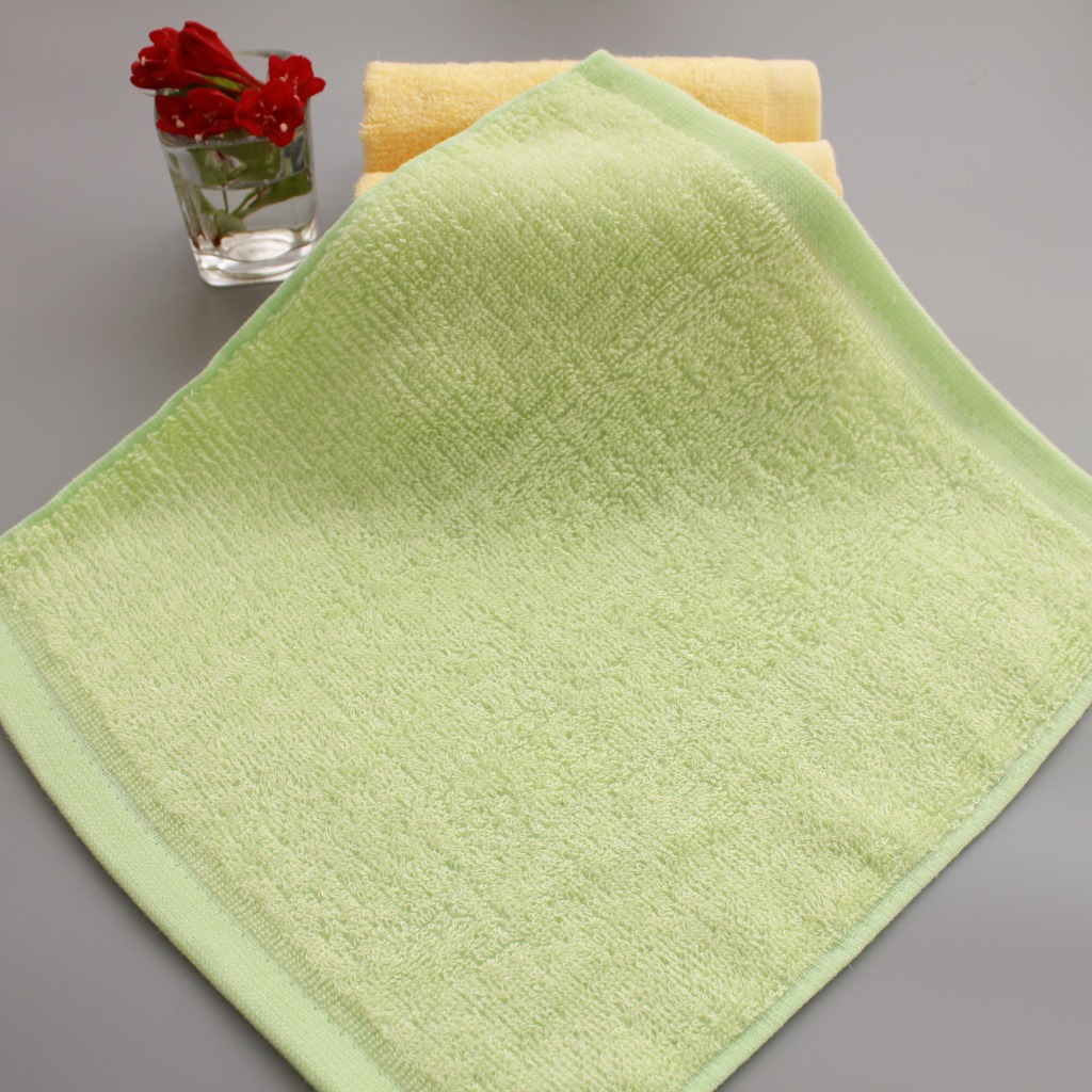 低价促销素色竹纤维25*25小方巾婴幼儿宝宝口水巾柔软吸水小毛巾