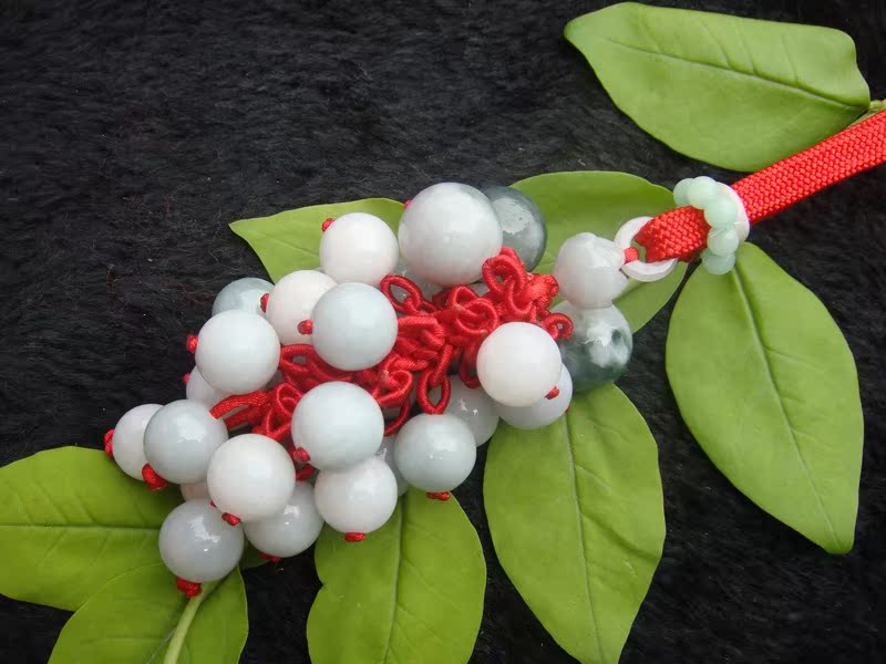 翡翠玉珠汽车挂件挂饰圆圆满满 玉平安车挂车饰 精品车挂饰内饰品