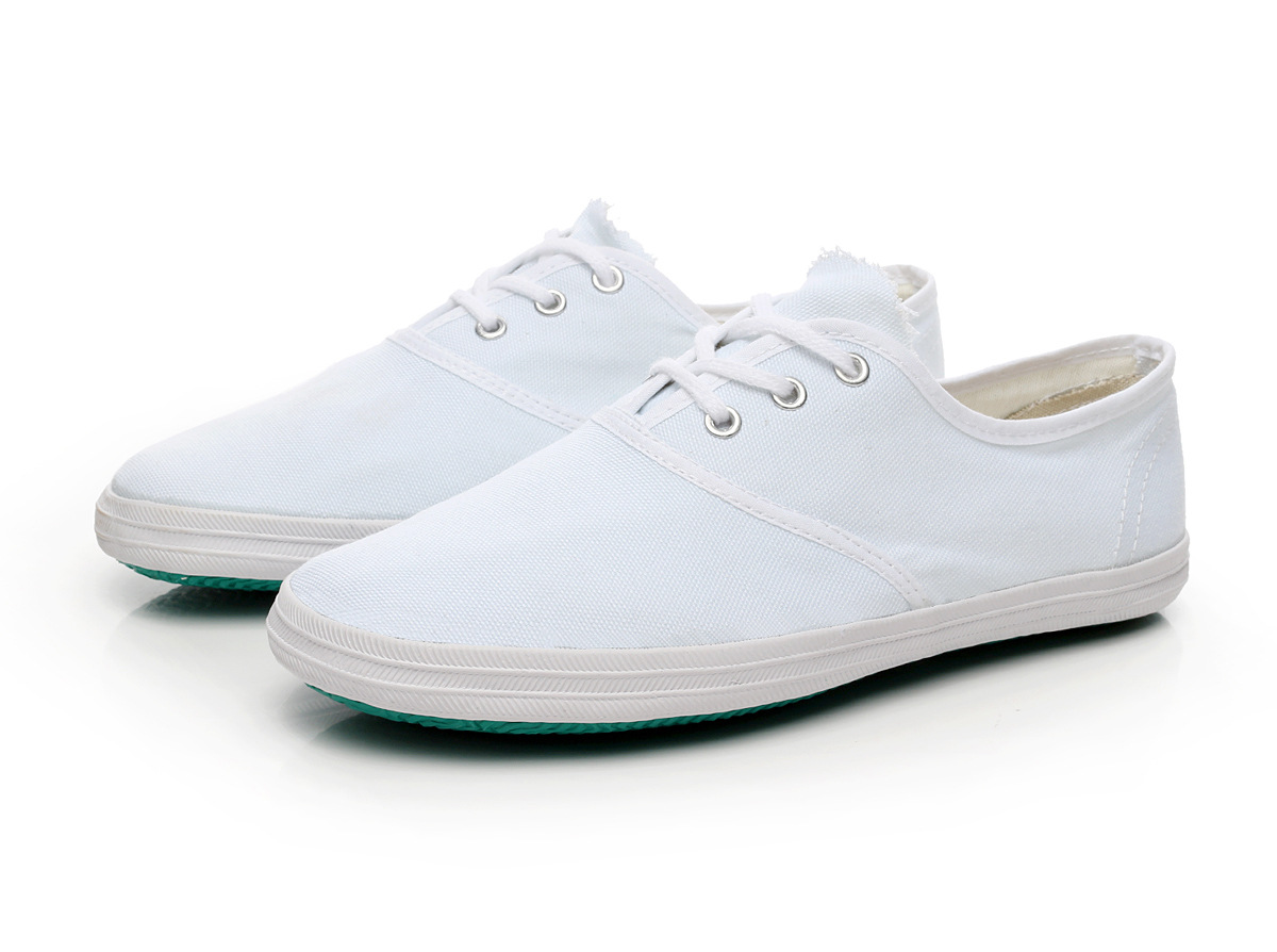 回力帆布鞋男士女式白球鞋白布鞋体操舞蹈跆拳道系带情侣系带网鞋