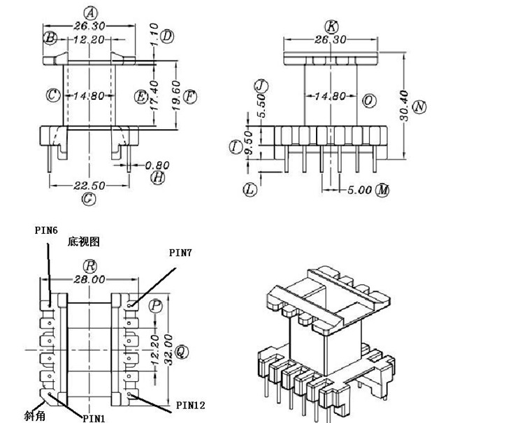中周变压器引脚图图片